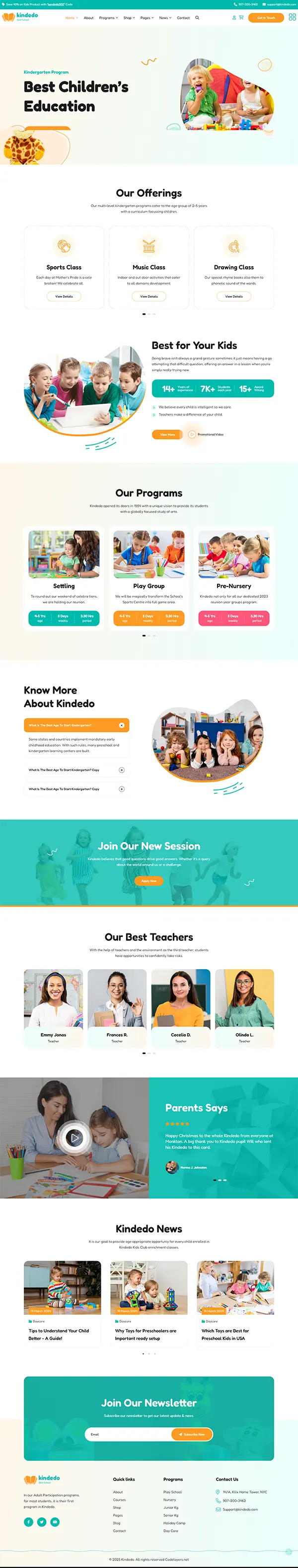 Kindedo - Joomla 6 Kindergarten & School Template